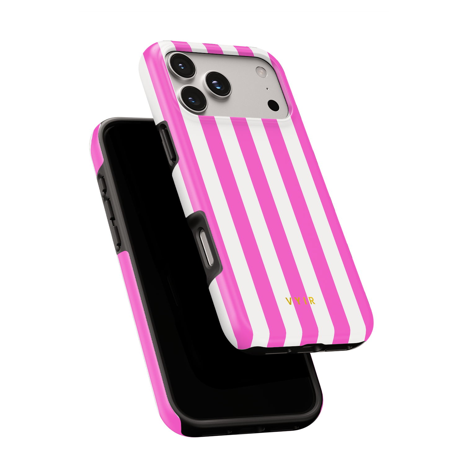 Vertical Stripes, Fashion Pink - Shockproof MagSafe iPhone Case