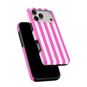 Vertical Stripes, Fashion Pink - Shockproof MagSafe iPhone Case