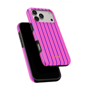 Vertical Stripes, Pink Curtains - Shockproof MagSafe iPhone Case