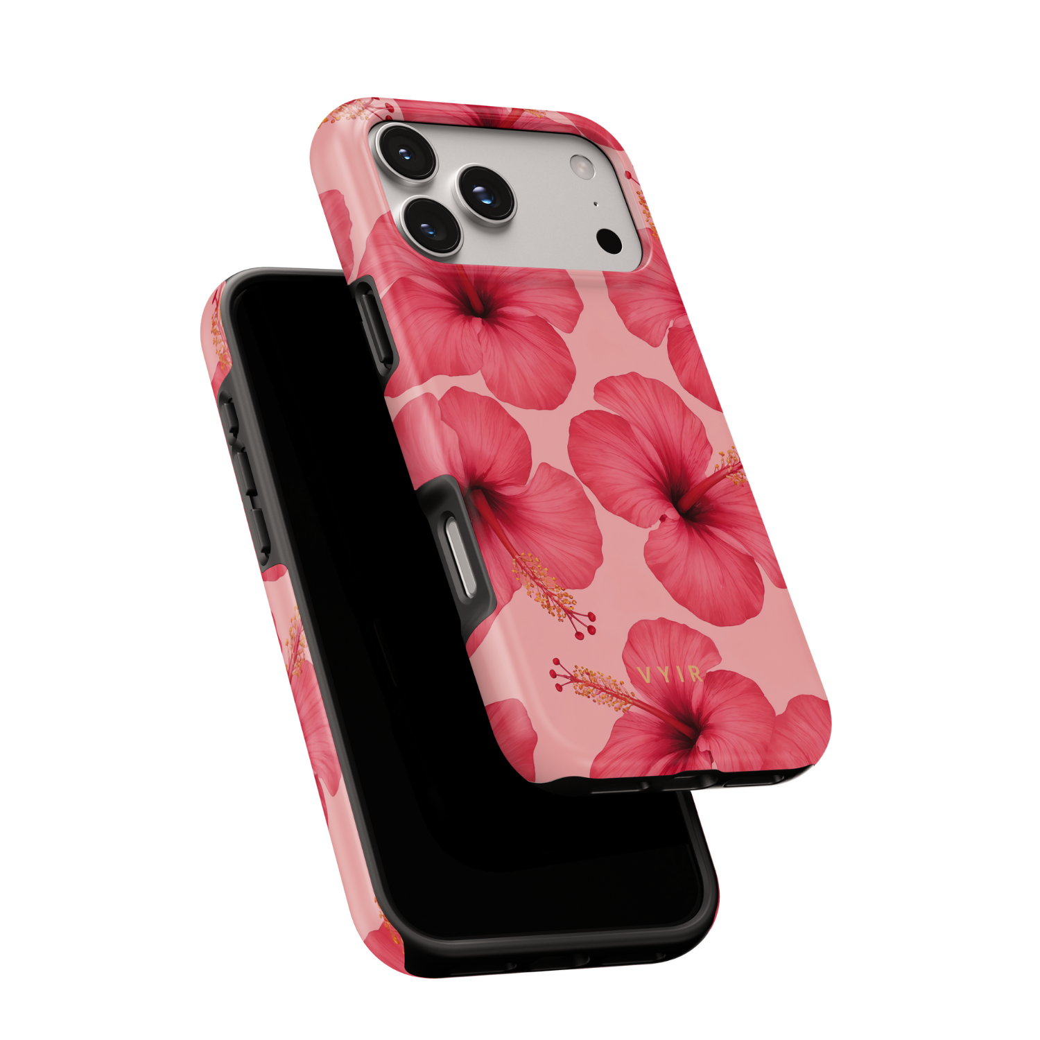 2VYIRVividPinkHibiscusFlowers-ShockproofToughMagSafeiPhoneCase.png