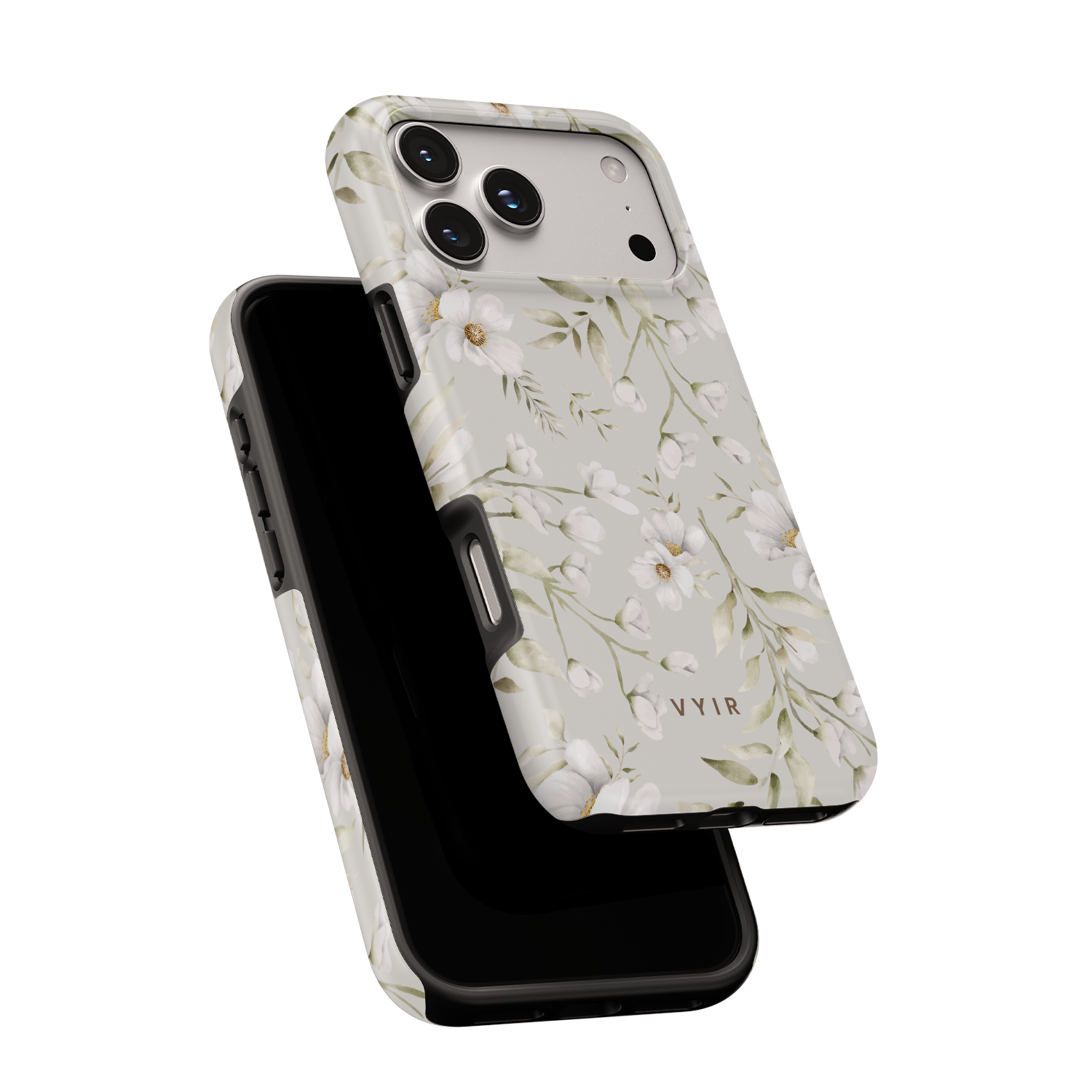 White Blossom Drift - Shockproof MagSafe iPhone Case