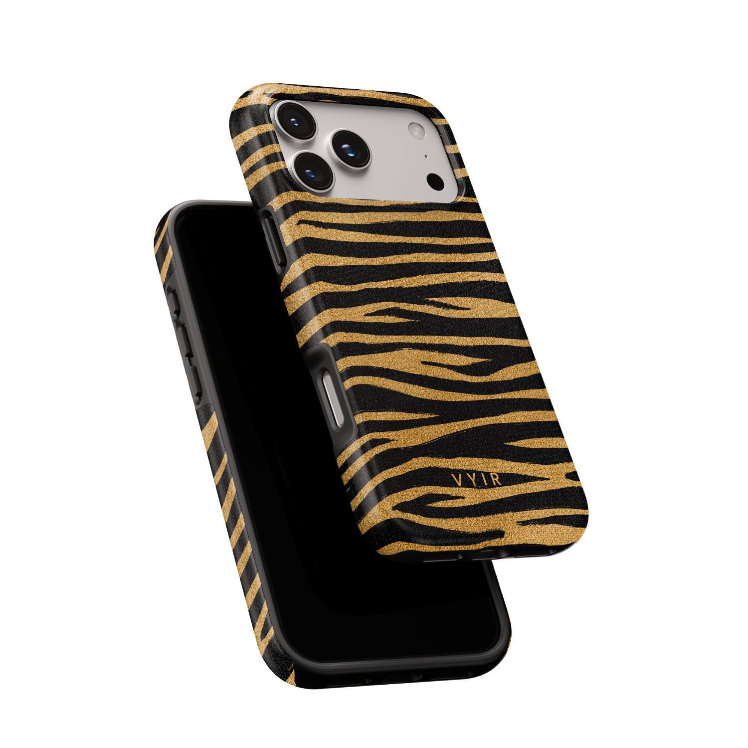 Zebra Gleam Gold - Shockproof Phone Case