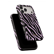 Zebra Luxe, Light Purple - Shockproof Phone Case