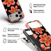 Tiger Lily Elegance - Shockproof Phone Case