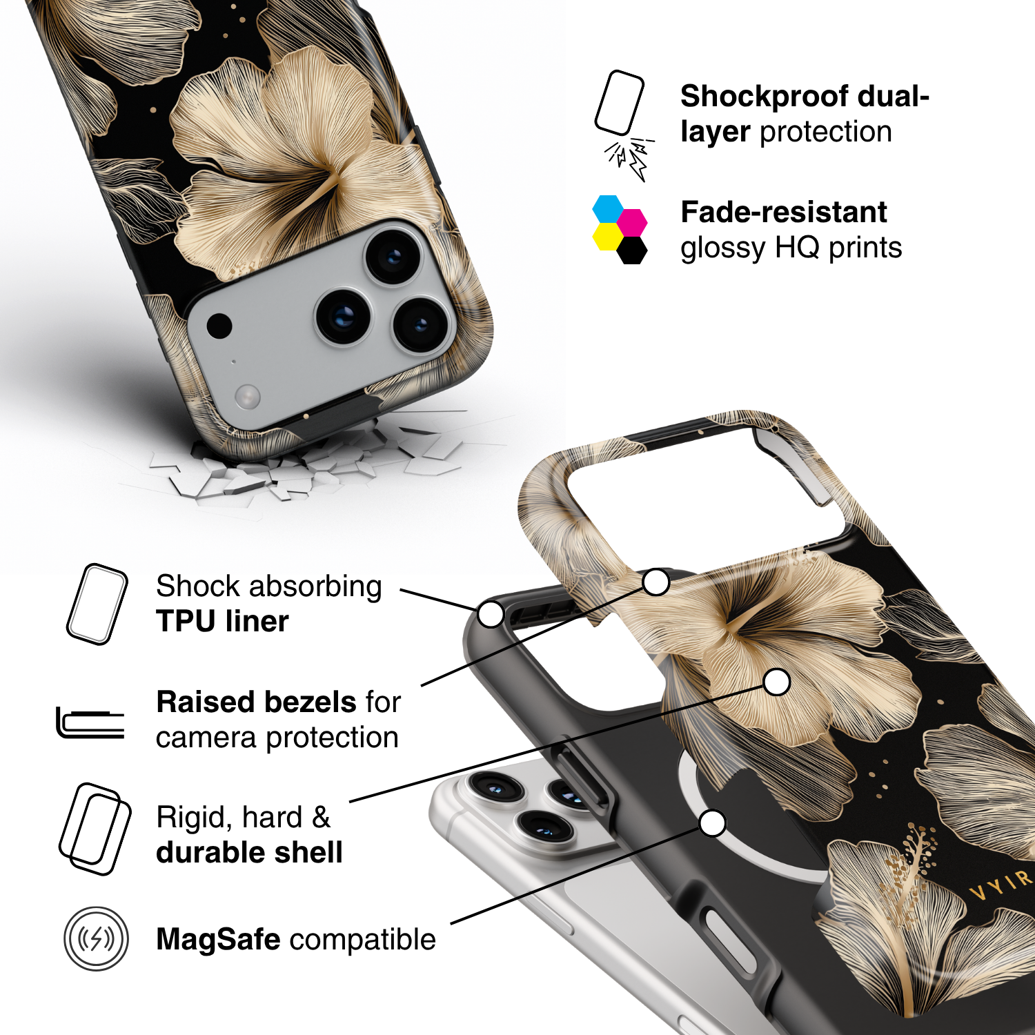 3VYIRBlackandGoldHibiscusFlowers-ShockproofToughMagSafeiPhoneCase.png