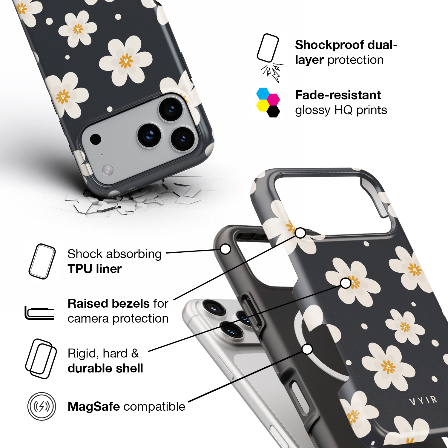 3VYIRBlackandWhiteFlowers-ShockproofToughMagSafeiPhoneCase.png