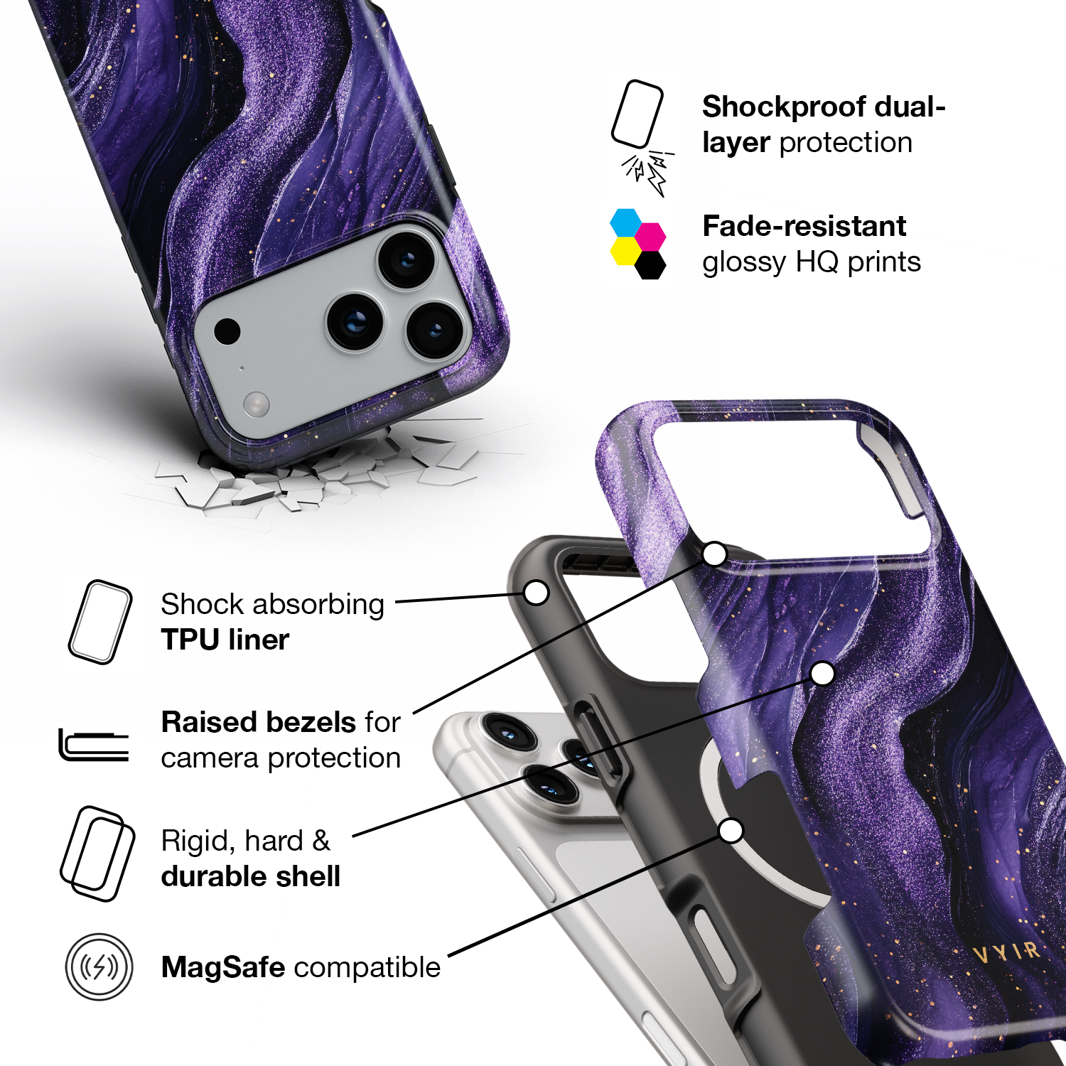 Cosmic Galaxy - Shockproof MagSafe iPhone Case