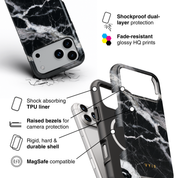 Italian Marble Black - Shockproof MagSafe iPhone Case