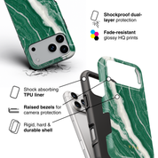 Italian Marble Green - Shockproof Phone Case