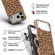 Leopard Elegance Peanut - Shockproof MagSafe iPhone Case