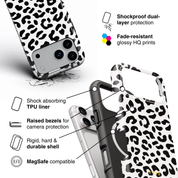 Leopard Elegance White - Shockproof MagSafe iPhone Case