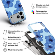 Sky Bloom Hibiscus - Shockproof MagSafe iPhone Case