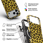 Luxe Leopard Gold - Shockproof MagSafe iPhone Case