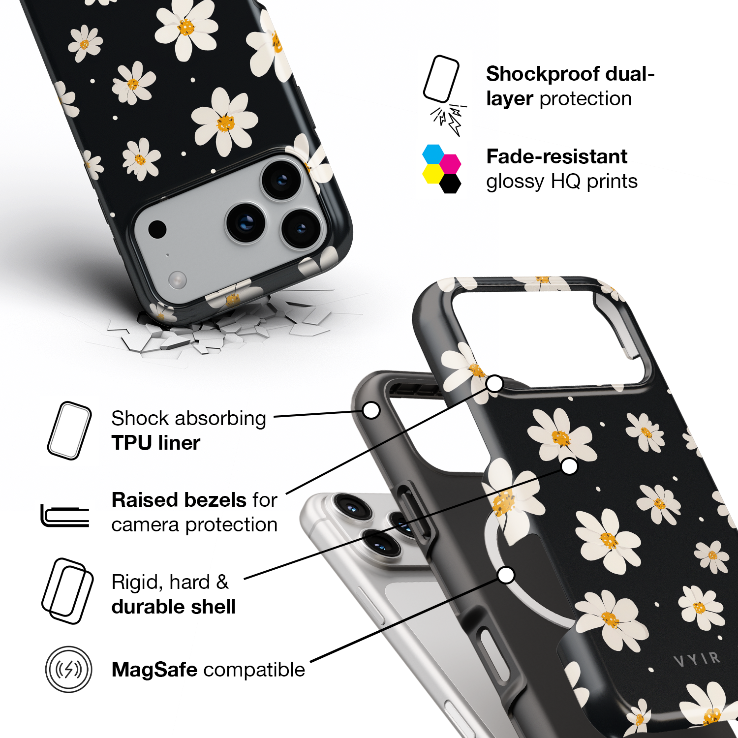 3VYIRMinimalisticBlackandWhiteDaisyFlowers-ShockproofToughMagSafeiPhoneCase.png
