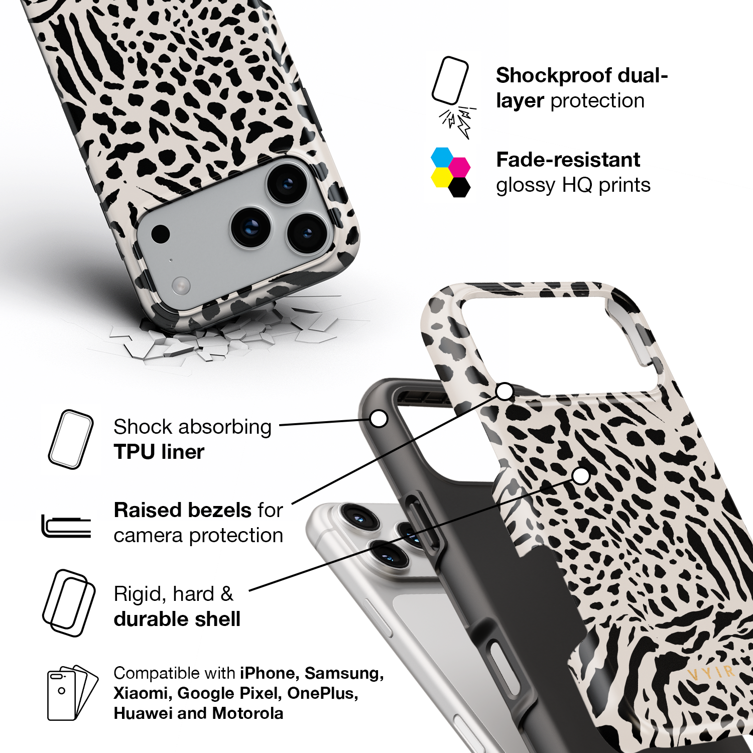 Noir Safari - Shockproof Phone Case