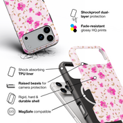 Pink Meadow Touch - Shockproof MagSafe iPhone Case