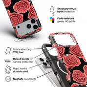 Crimson Rose - Shockproof MagSafe iPhone Case