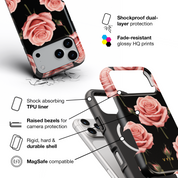 Soft Rose Elegance - Shockproof MagSafe iPhone Case