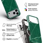 Pure Marble Green - Shockproof MagSafe iPhone Case