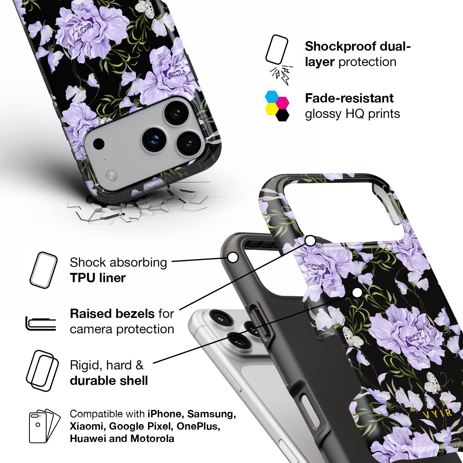 Purple Night - Shockproof Phone Case