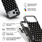 VYIR Signature Flowers, Dark Grey - Shockproof Phone Case