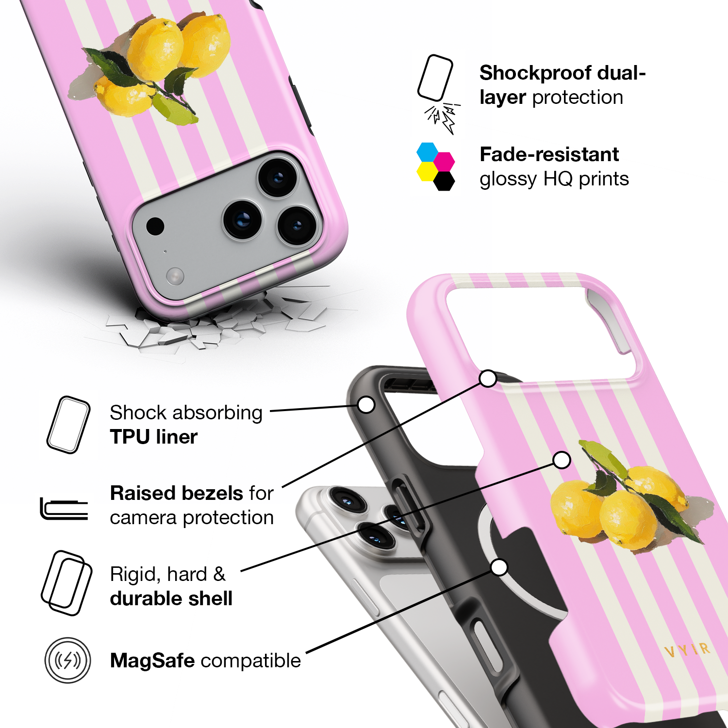 Sorrento Stripes - Shockproof MagSafe iPhone Case