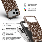 Tortoiseshell, Mocha - Shockproof Phone Case