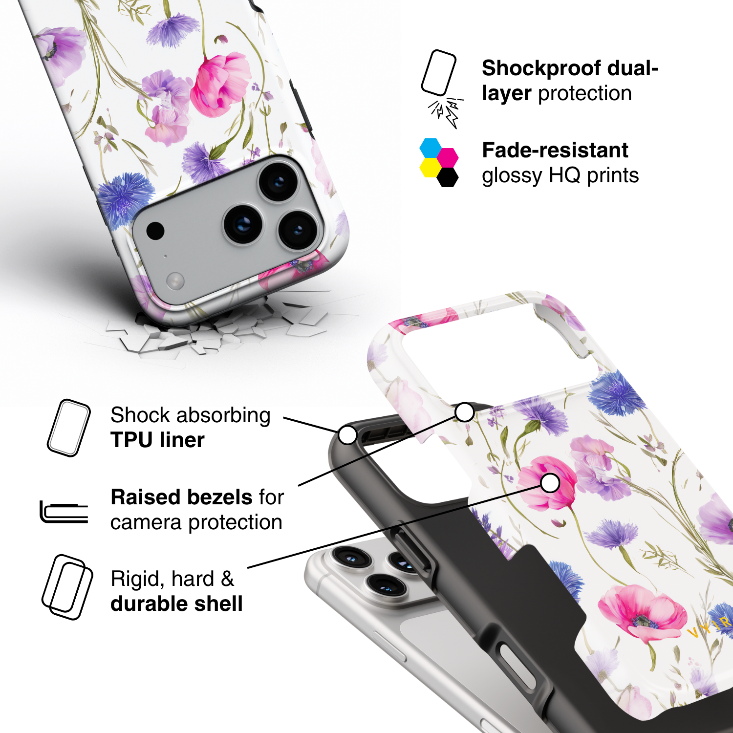 Meadow Bloom - Shockproof Phone Case