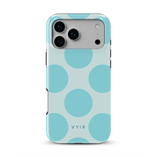 Big Polka Dots, Lagoon - Shockproof MagSafe iPhone Case