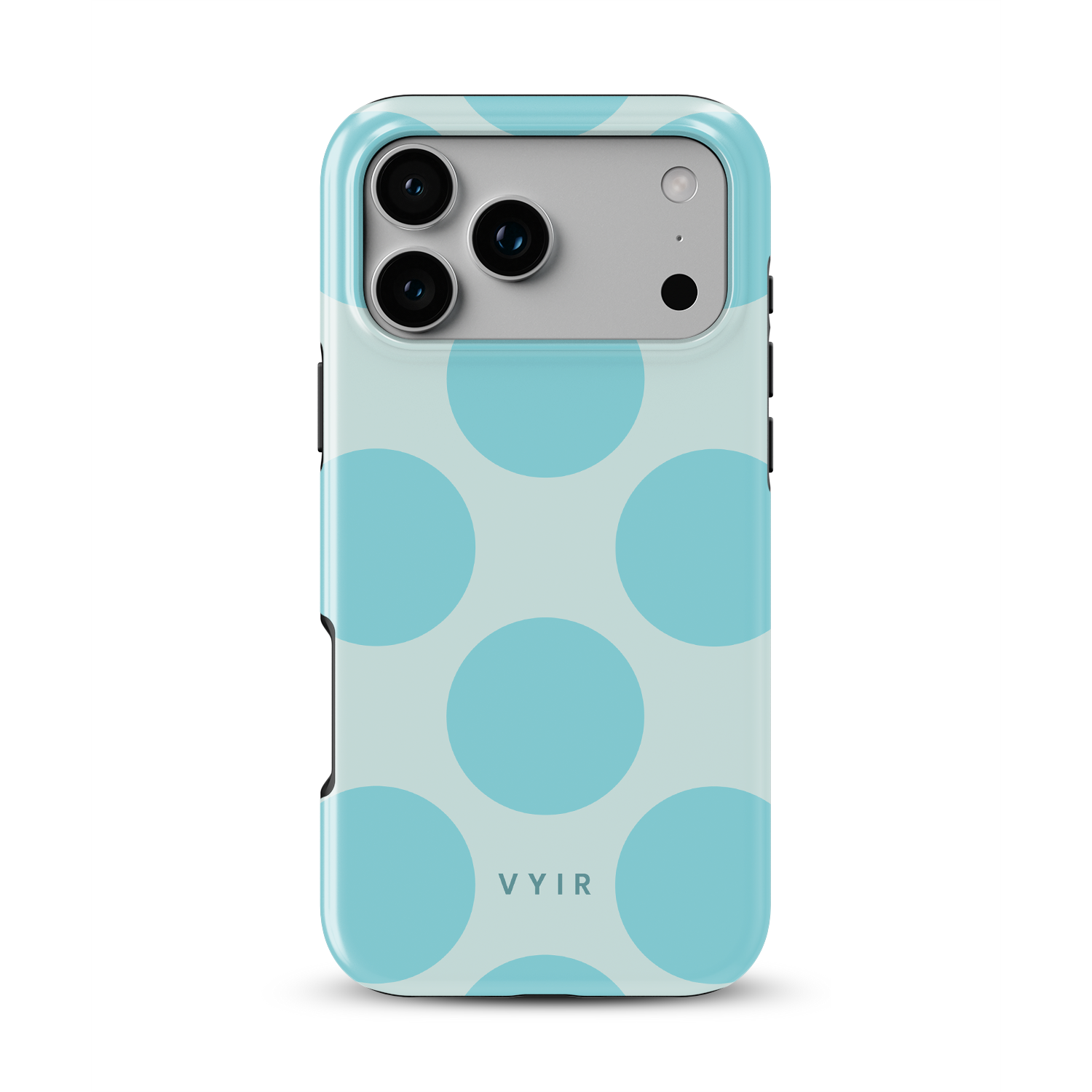 Big Polka Dots, Lagoon - Shockproof iPhone Case