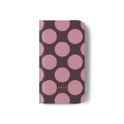 iPhone 12 Pro Vegan Leather Wallet Case – Pink Plum Polka Dot Design - VYIR