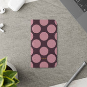 iPhone 12 Vegan Leather Wallet Case – Pink Plum Polka Dot Design - VYIR