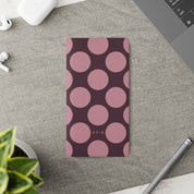 Samsung Galaxy S22 Ultra Vegan Leather Wallet Case – Pink Plum Polka Dot Design - VYIR