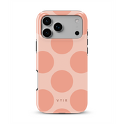 Big Polka Dots, Peach Pop - Shockproof MagSafe iPhone Case