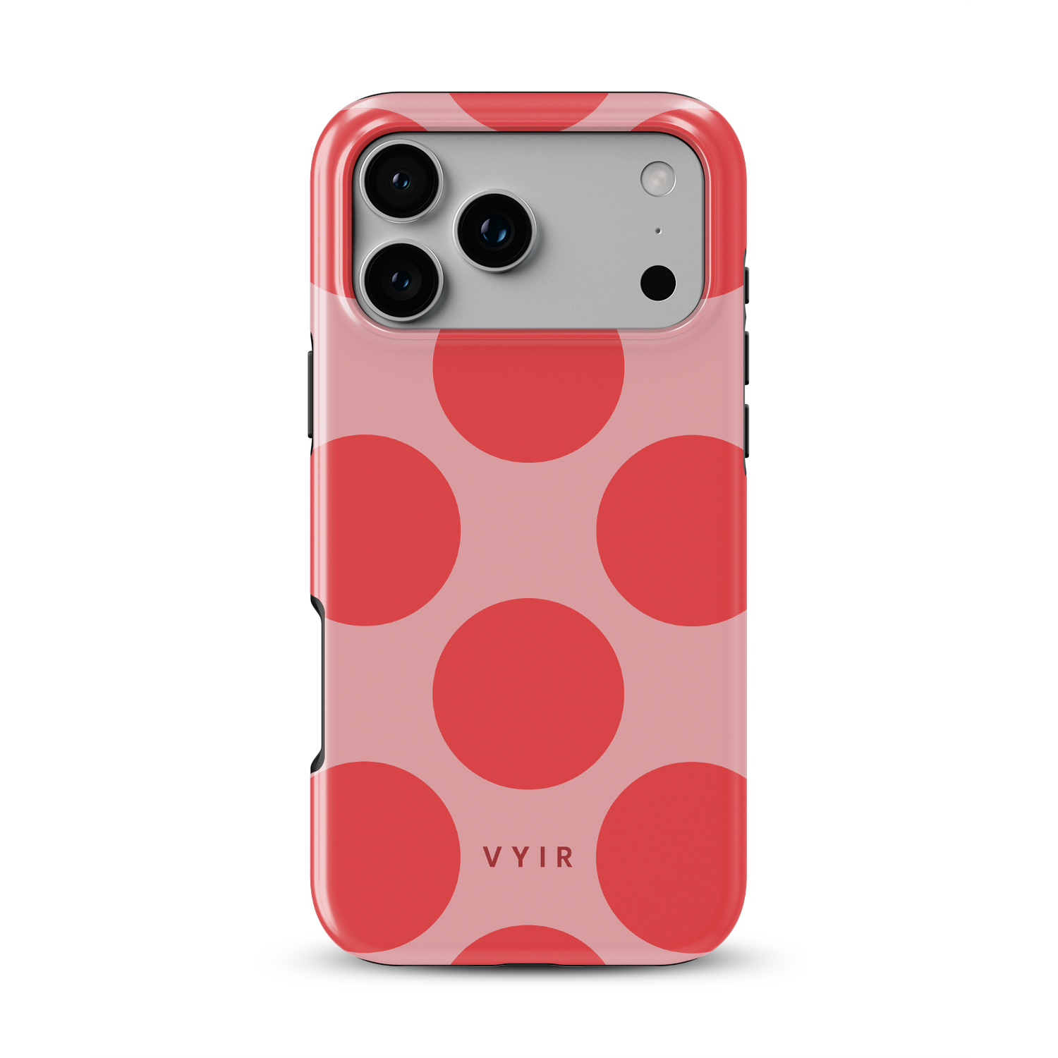 Big Polka Dots, Cherry Blush - Shockproof iPhone Case