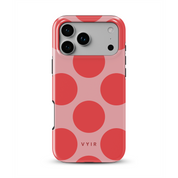 Big Polka Dots, Cherry Blush - Shockproof iPhone Case