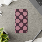 iPhone 13 Pro Vegan Leather Wallet Case – Pink Plum Polka Dot Design - VYIR