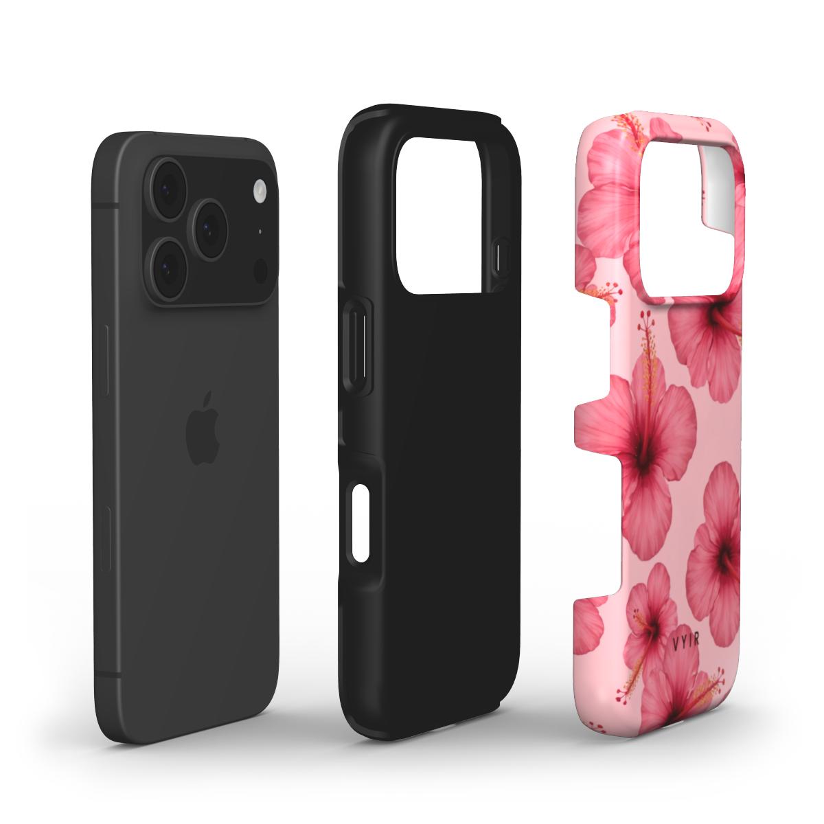 Blush Hibiscus - Shockproof Phone Case