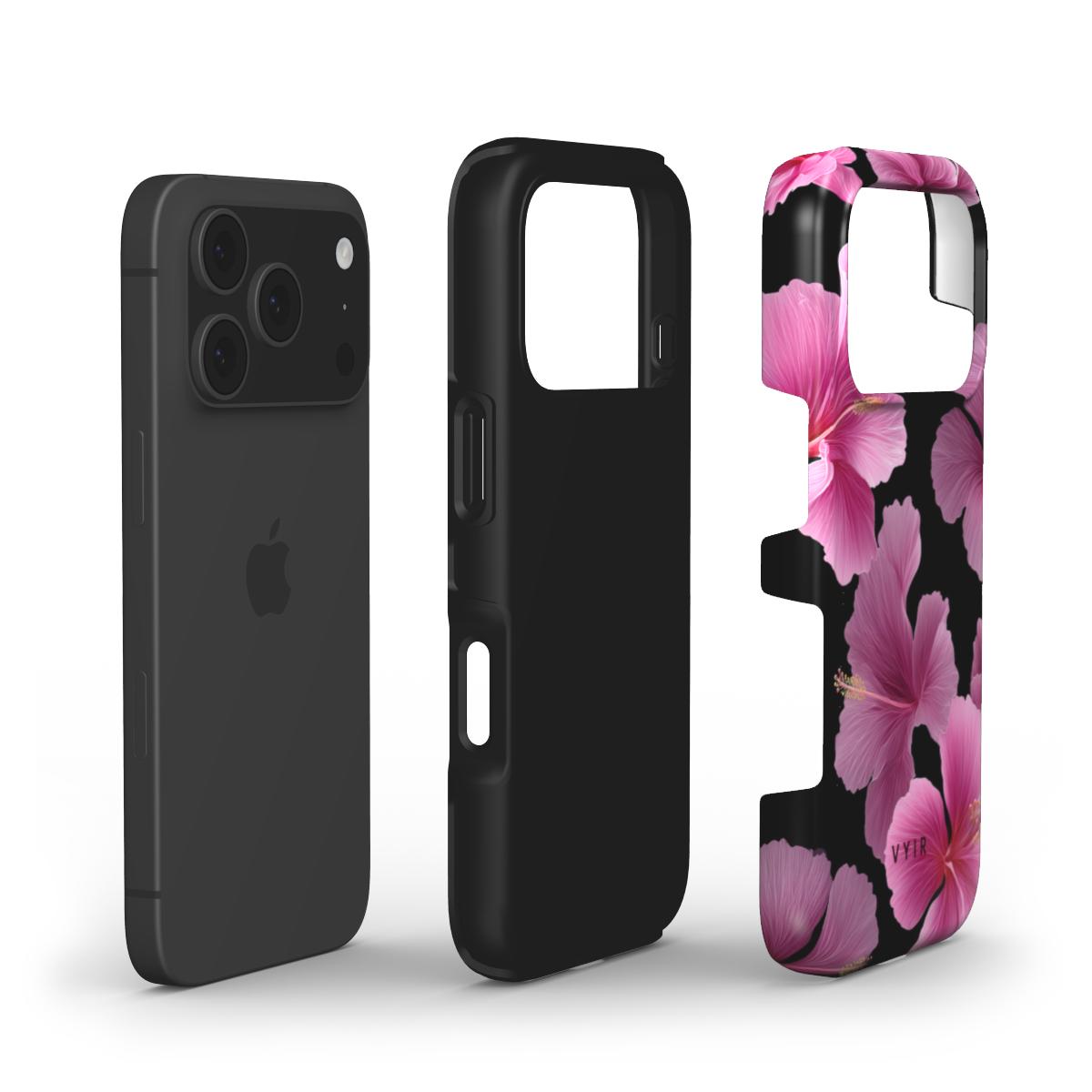 Violet Night Hibiscus - Shockproof Phone Case