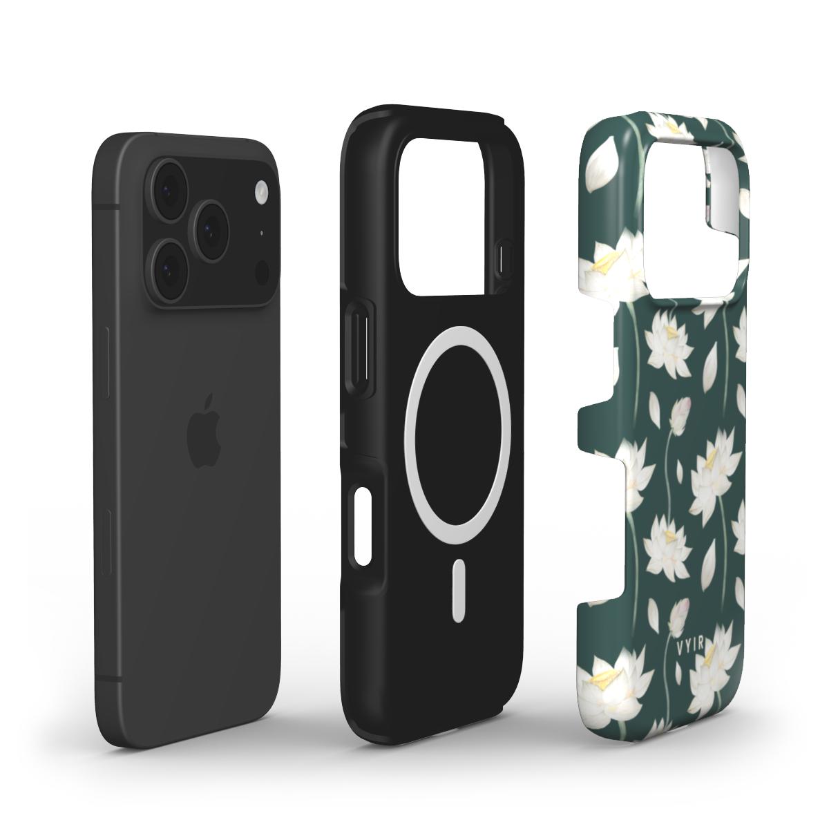 White Lotus Drift - Shockproof MagSafe iPhone Case