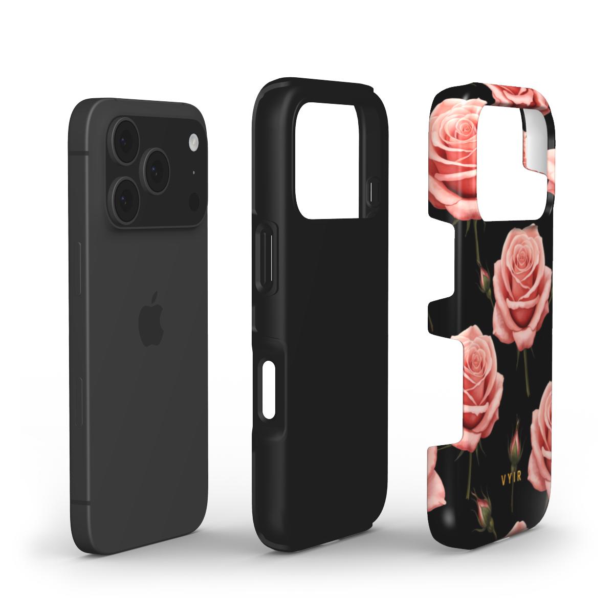 Soft Rose Elegance - Shockproof Phone Case