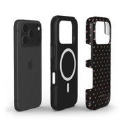 Tiny Polka Dots, Chocolate - Shockproof MagSafe iPhone Case