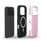 Tiny Polka Dots, Candy Pink - Shockproof MagSafe iPhone Case