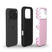 Tiny Polka Dots, Candy Pink - Shockproof Phone Case