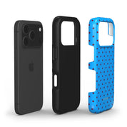 Tiny Polka Dots, Electric Blue - Shockproof Phone Case