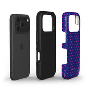 Tiny Polka Dots, Midnight Pink - Shockproof Phone Case
