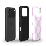 Large Polka Dots, Vanilla Pink - Shockproof Phone Case