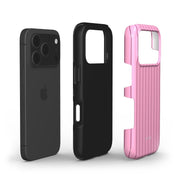 Vertical Stripes, Blush Pink - Shockproof Phone Case