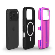 Vertical Stripes, Pink Curtains - Shockproof MagSafe iPhone Case