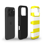 Horizontal Stripes, Citrus - Shockproof Phone Case